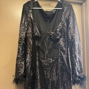 Black Sequin Dress